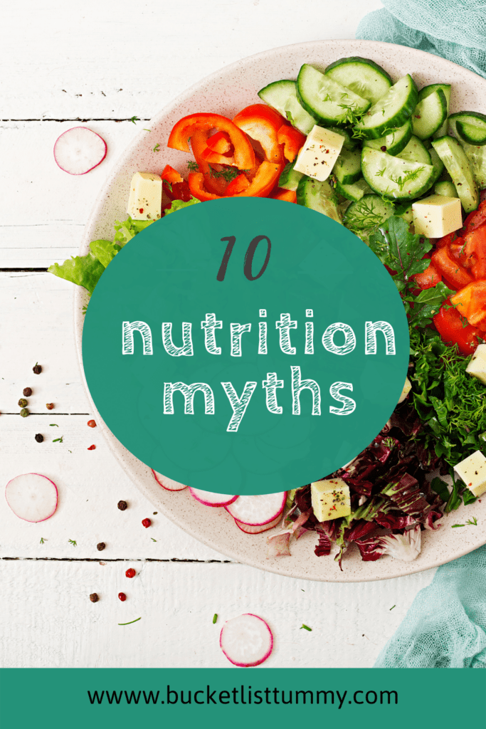 graphic for 10 nutrition myths