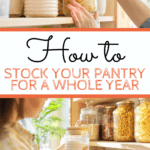 grains and pantry shelves with text overlay