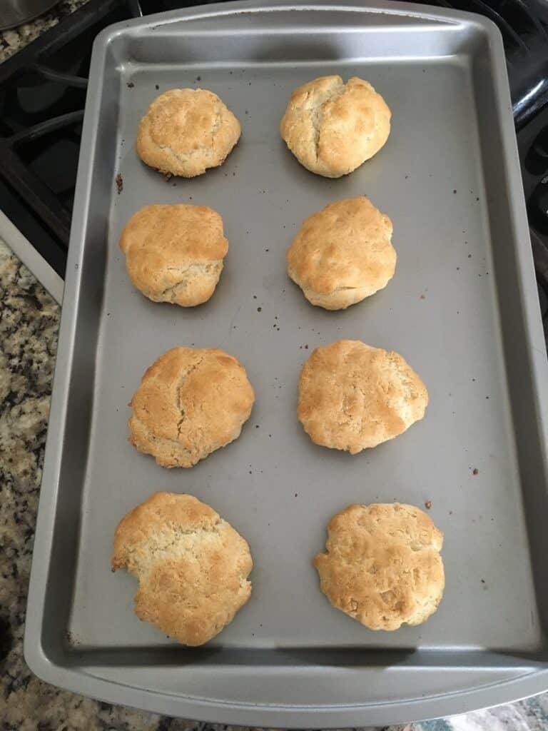 baking sheet with rolls