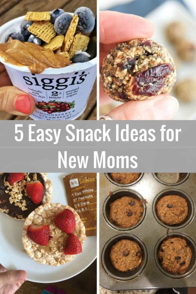 snack ideas for new moms graphic