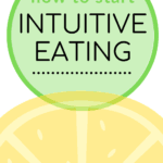 How to start intuitive eating text overlay