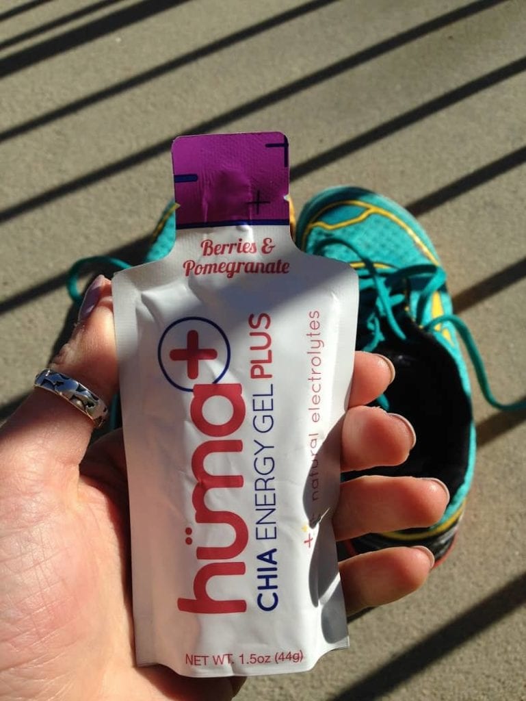 Huma plus gel with running shoes