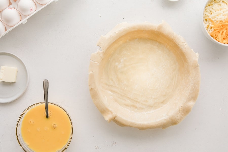 making crust for quiche on surface