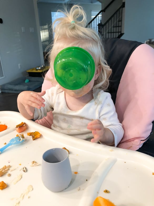 toddler in high chair