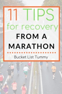 Tips for recovery from a marathon text overlay