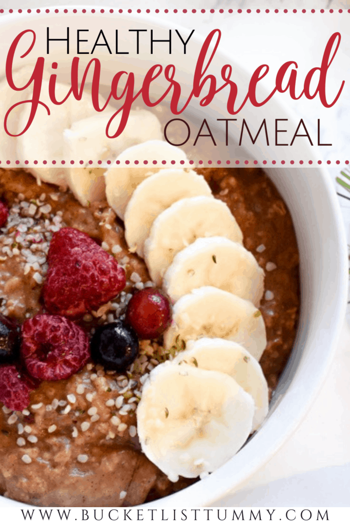 Gingerbread Oatmeal with Text Overlay