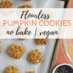 pumpkin oatmeal cookies on baking sheet