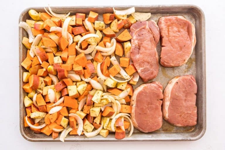 Sheet Pan Pork Chops and Sweetpotatoes - Bucket List Tummy