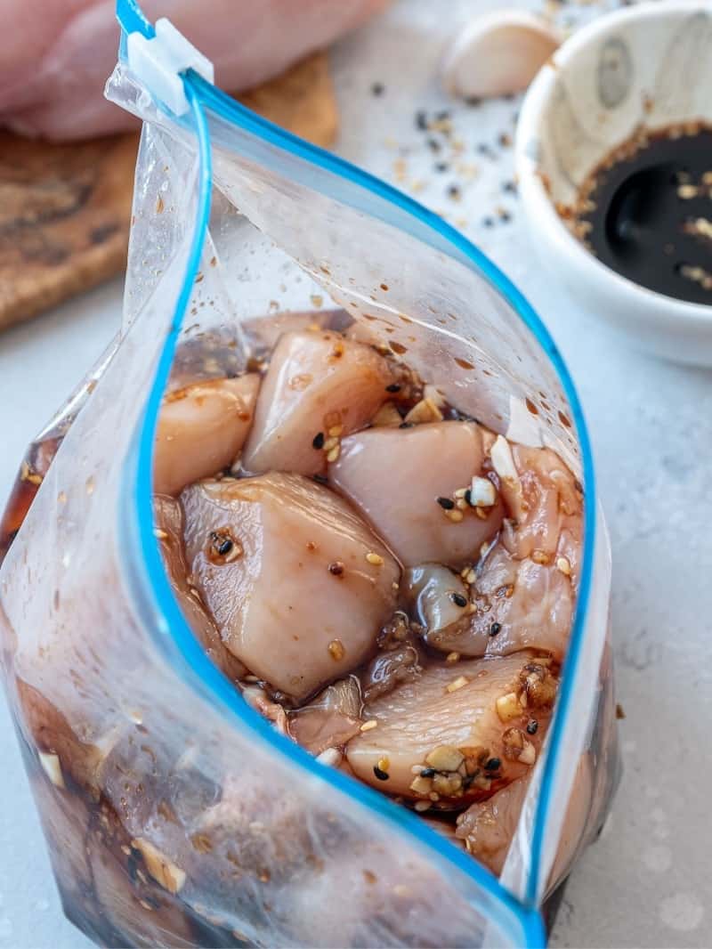 frozen marinated chicken in bag for freezer friendly toddler meals