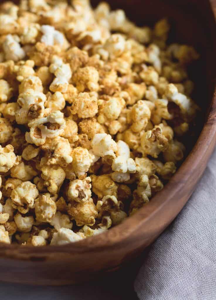 popcorn made with nutritional yeast