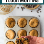 almond flour zucchini muffins graphic