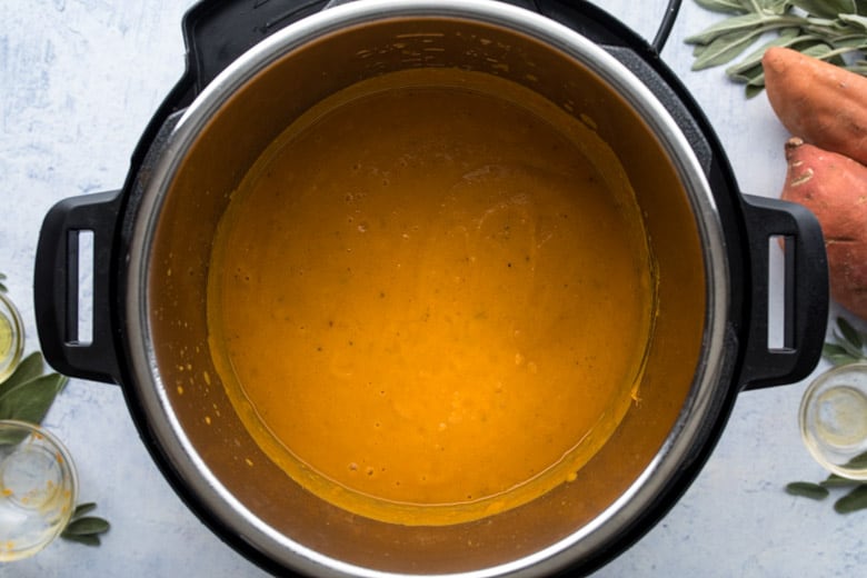 creamy sweet potato soup in instant pot
