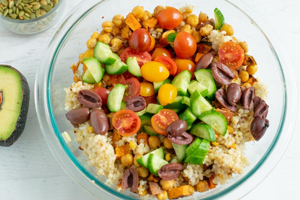 quinoa and couscous salad vegan 