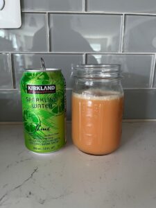 homemade pregnancy electrolyte drink in mason jar
