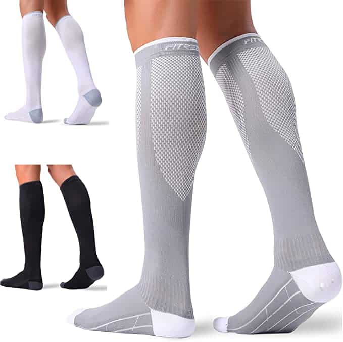 gray compression socks
