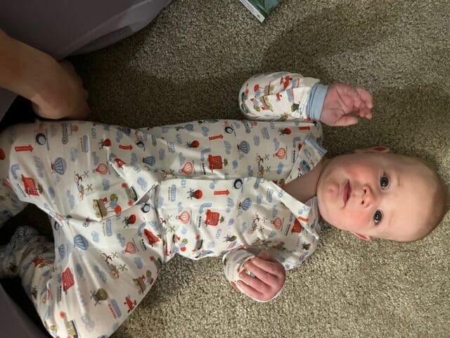 baby in magnetic me pajamas