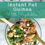 instant pot quinoa in clear bowl