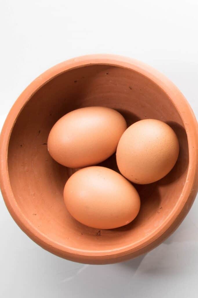 plate of brown eggs
