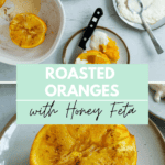 roasted oranges with text overlay