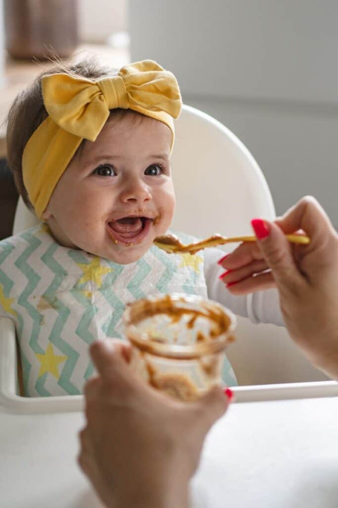 serving peanut butter to baby