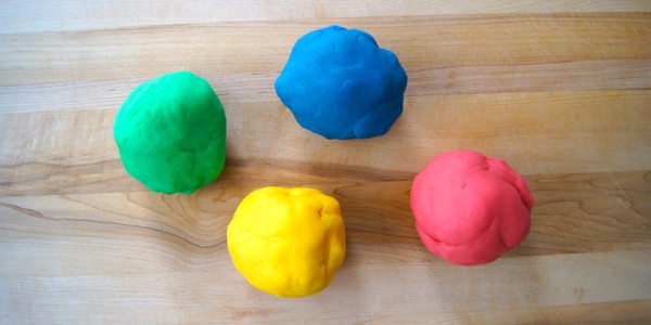colorful homemade playdough