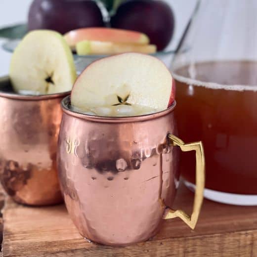 apple mule in copper mug