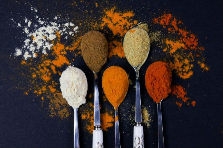spices on a spoon