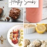 pinterest graphic for easy no bake healthy snacks