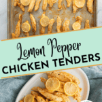 lemon pepper chicken with text overlay