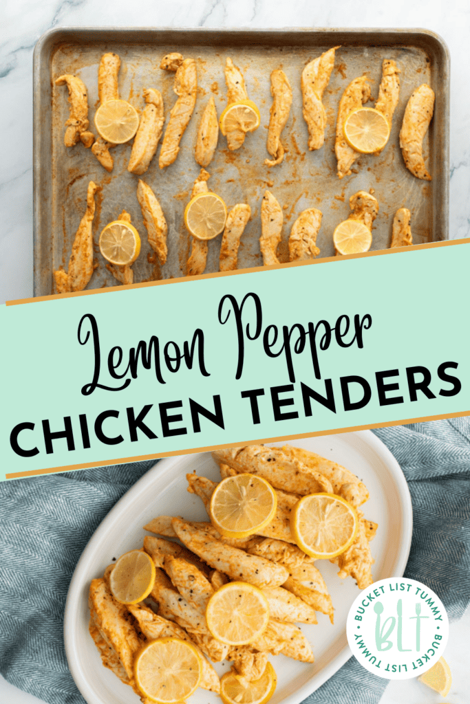 lemon pepper chicken with text overlay