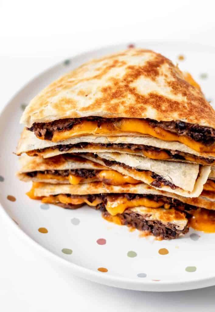 black bean cheese quesadillas