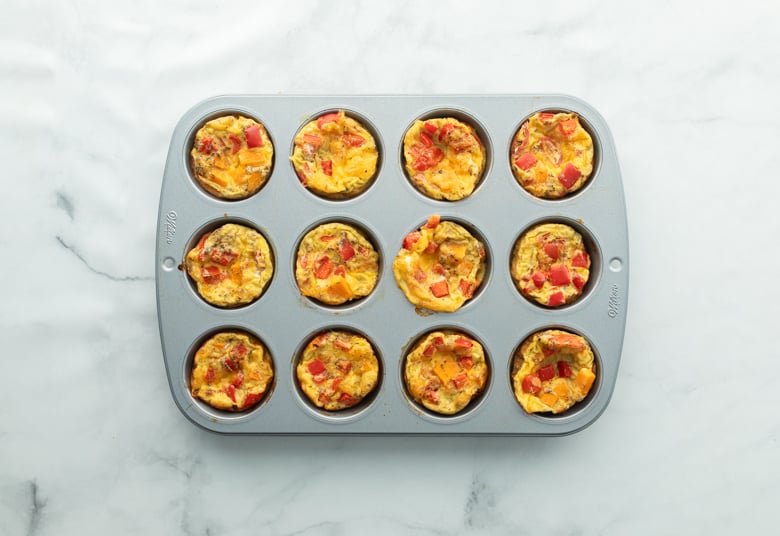 egg muffins in baking pan
