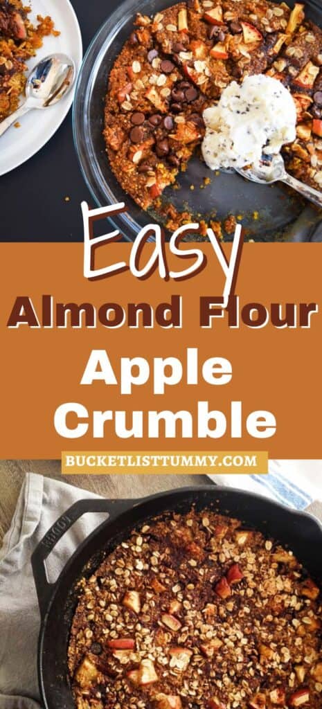 Almond Flour apple crumble pin