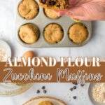 Freshly baked almond flour zucchini muffins