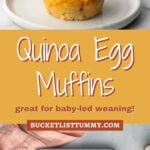 Quinoa Egg Muffins with text overlay for Pinterest