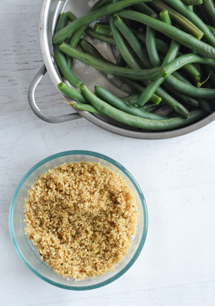 green beans and quinoa