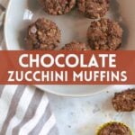 pinterest graphic for chocolate muffins