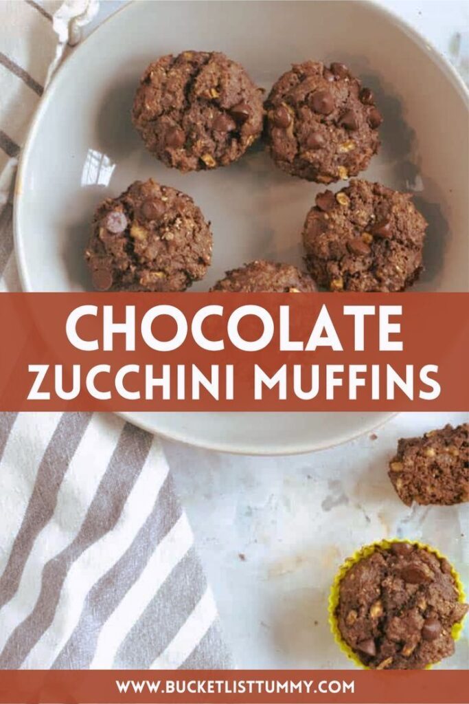 pinterest graphic for chocolate muffins