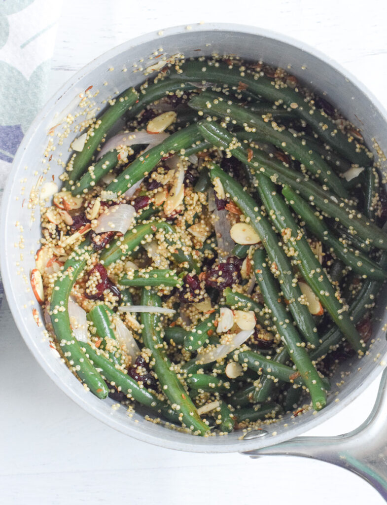 quinoa green beans with cranberries