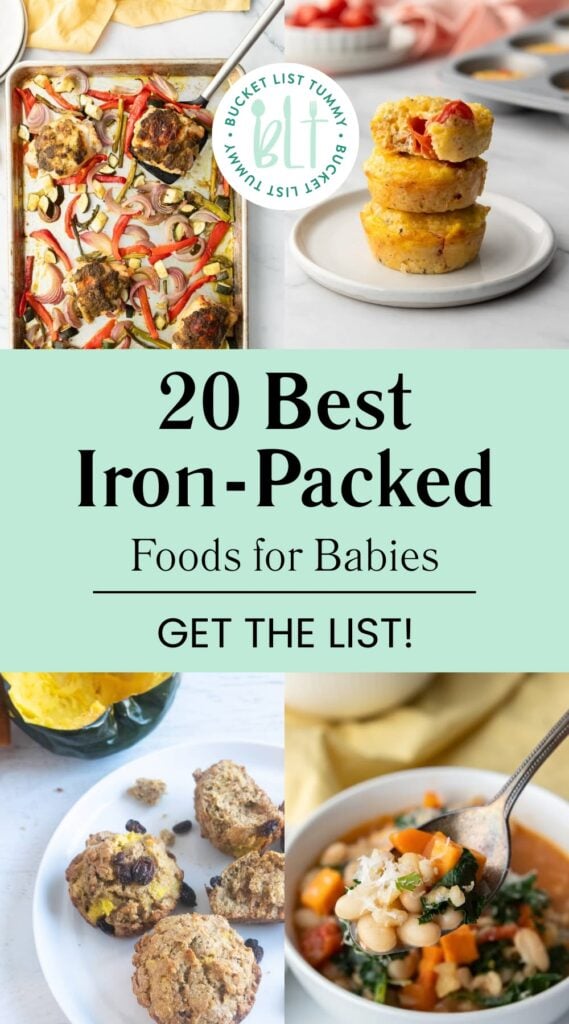graphic for iron packed foods for babies