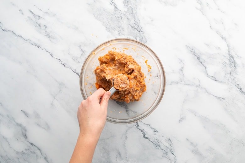 Measure a tablespoon of your batter.