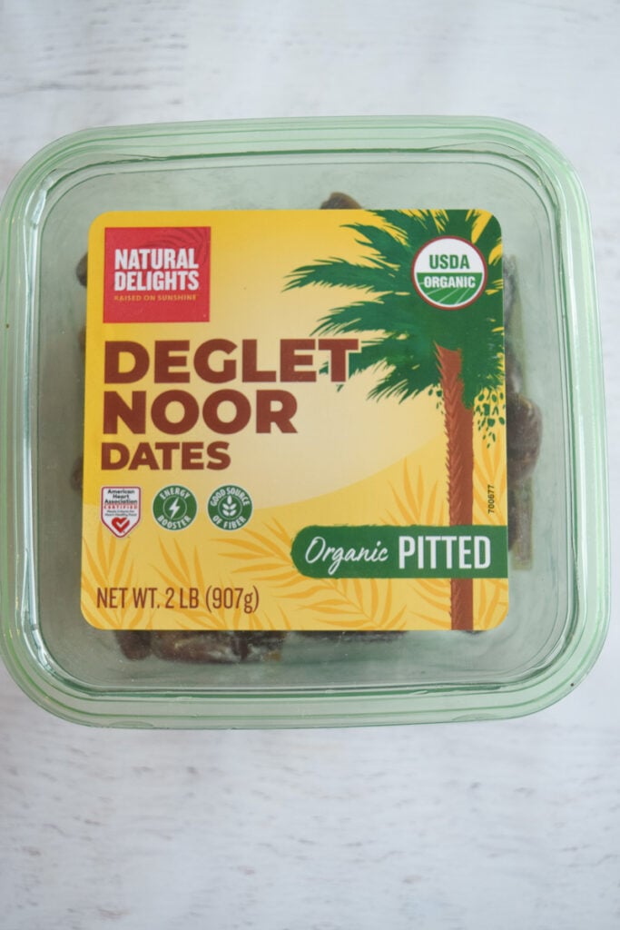 package of Natural Delights dates with no pitts