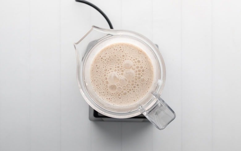 Making a Banana cottage cheese milkshake in blender