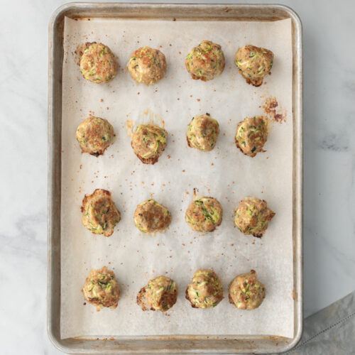 Easy Cheesy Chicken Zucchini Meatballs - Bucket List Tummy