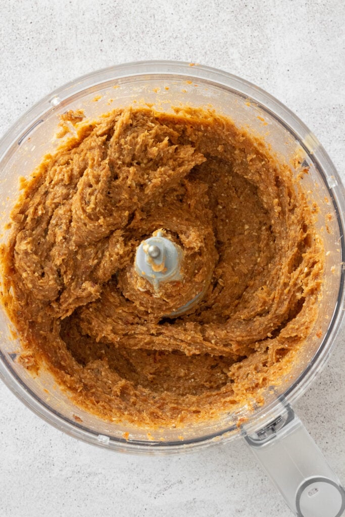 Oat Date Bars in food processor
