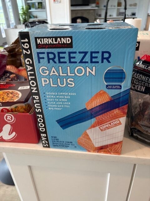 freezer gallon bags to freeze food for postpartum