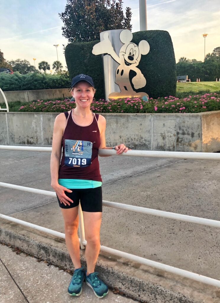 Runner at Disney marathon
