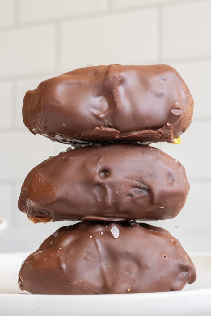 stacked chocolate covered dates